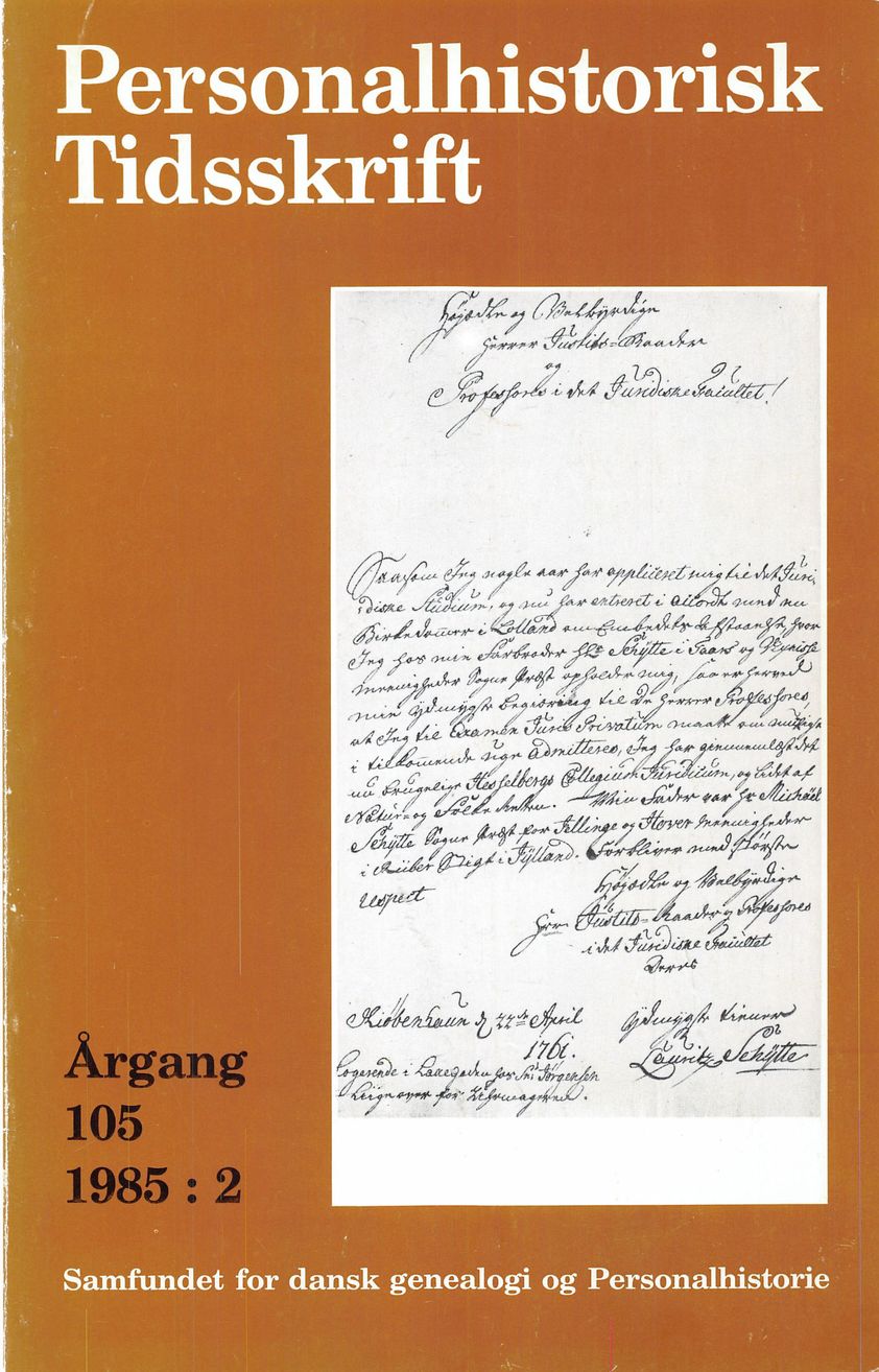 Personalhistorisk Tidsskrift 1985:2